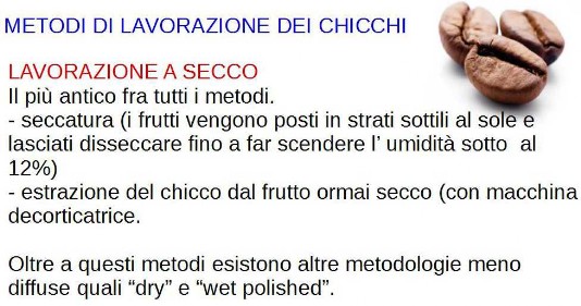 lavorazione di chicchi