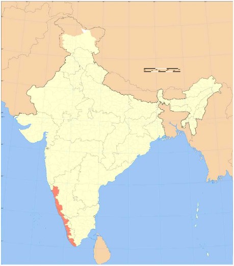 India Malabar map